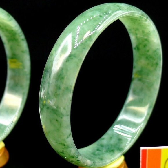52.4mm Certified 100% Natural Grade A Jadeite Jade Bracelet Bangle - Picture 2 of 7